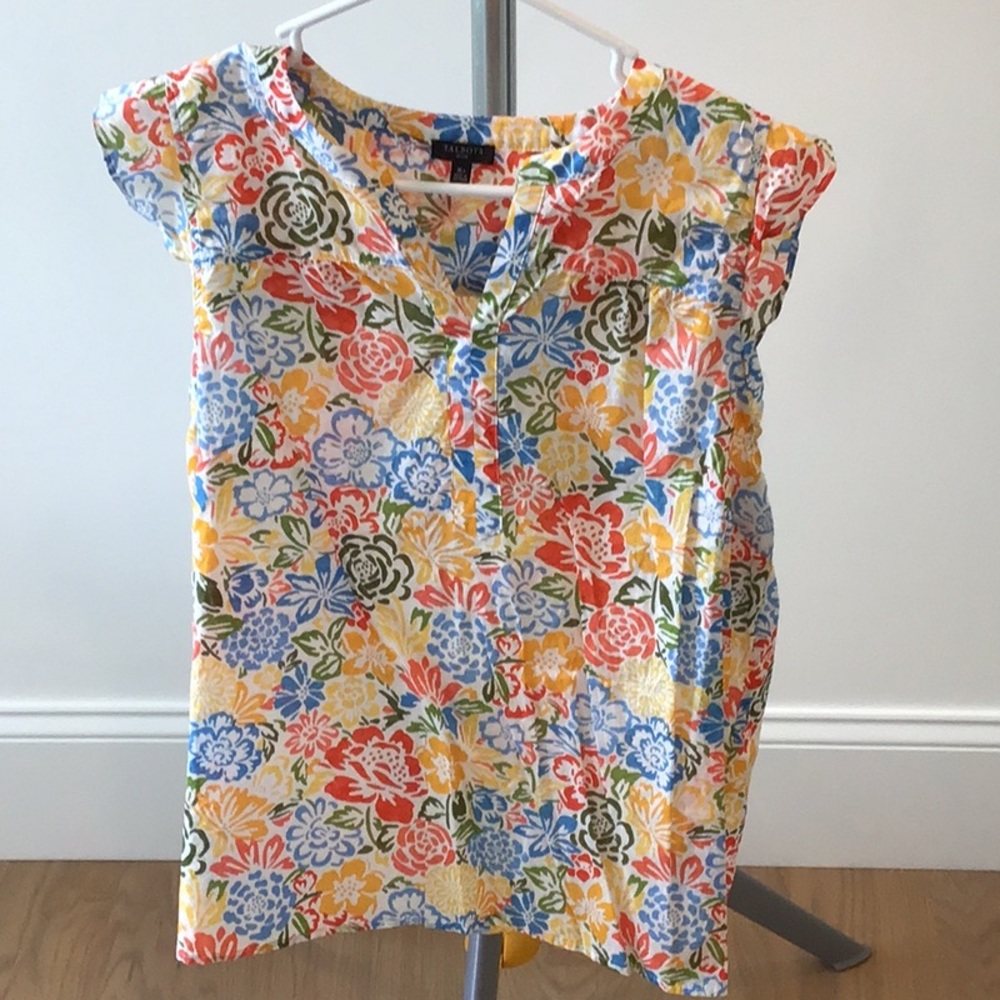 Talbots Colorful Floral Blouse